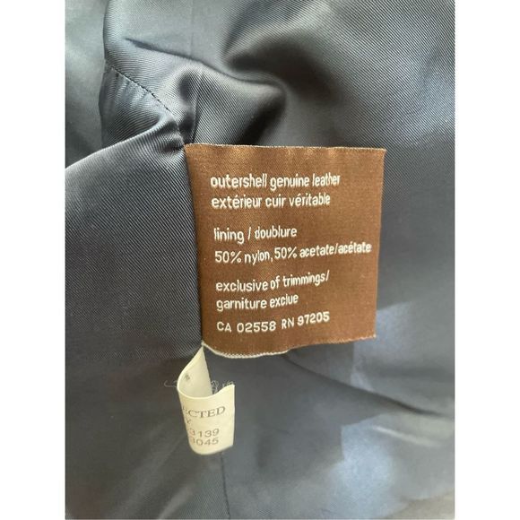 Blue Leather & Suede Jacket - Picture 10 of 11